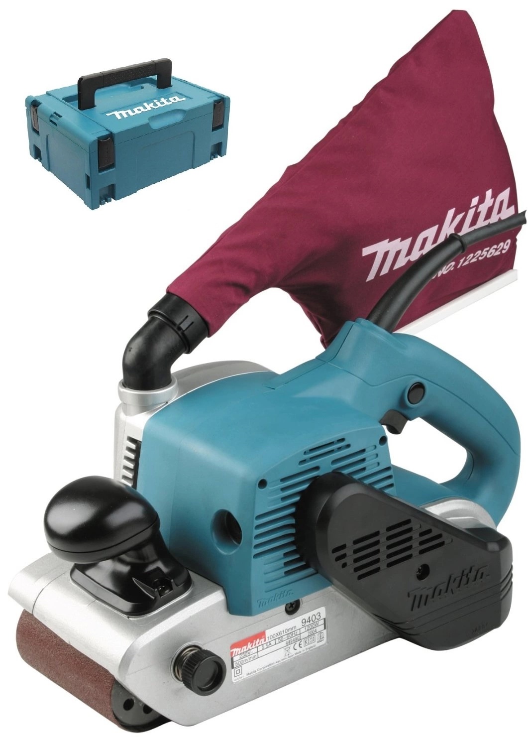 Makita 9403J bandschuurmachine in Mbox – 1200 W – 100 x 610 mm
