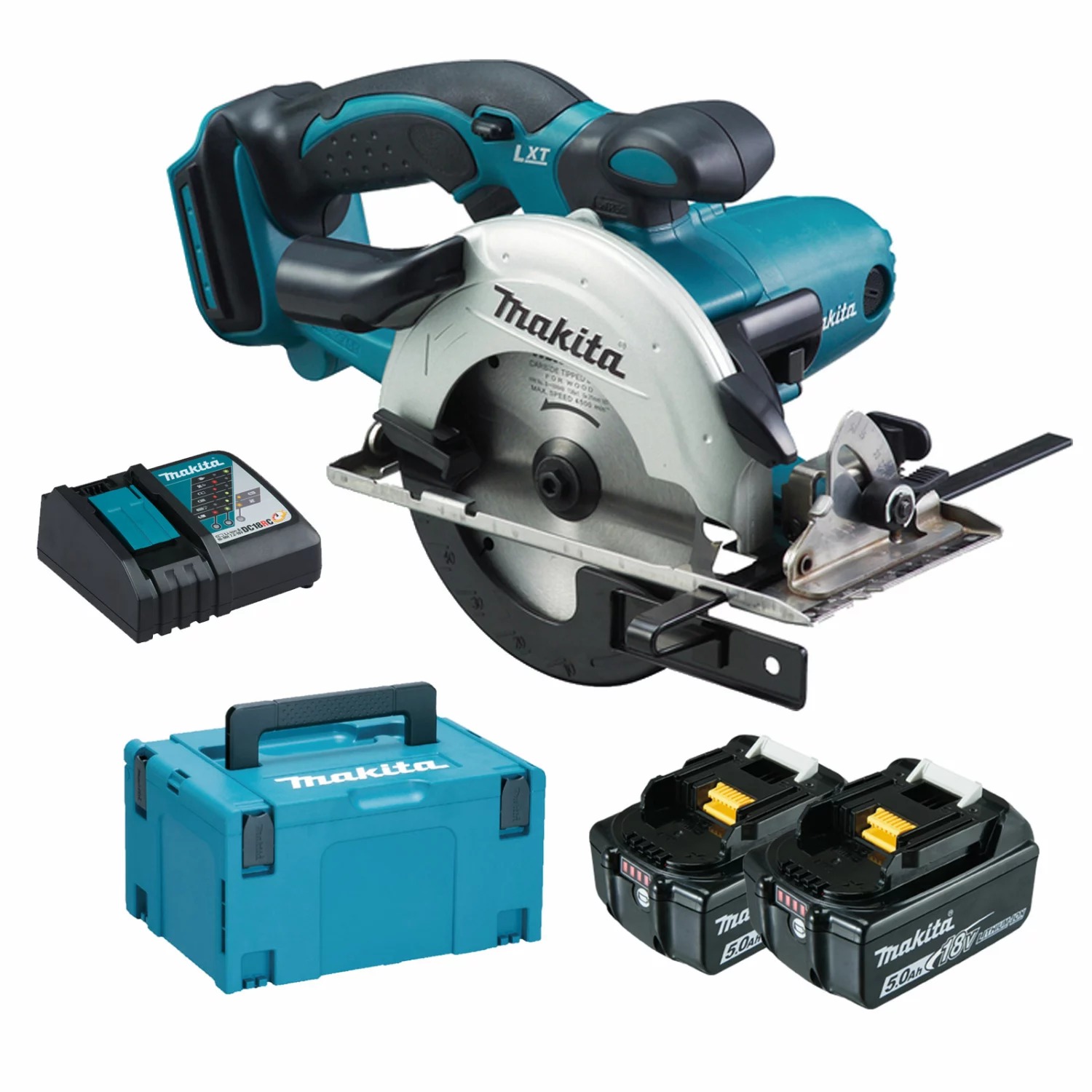 Makita DSS501RTJ 18V accu-cirkelzaagset – 136 mm – 2 × 5,0 Ah in Mbox