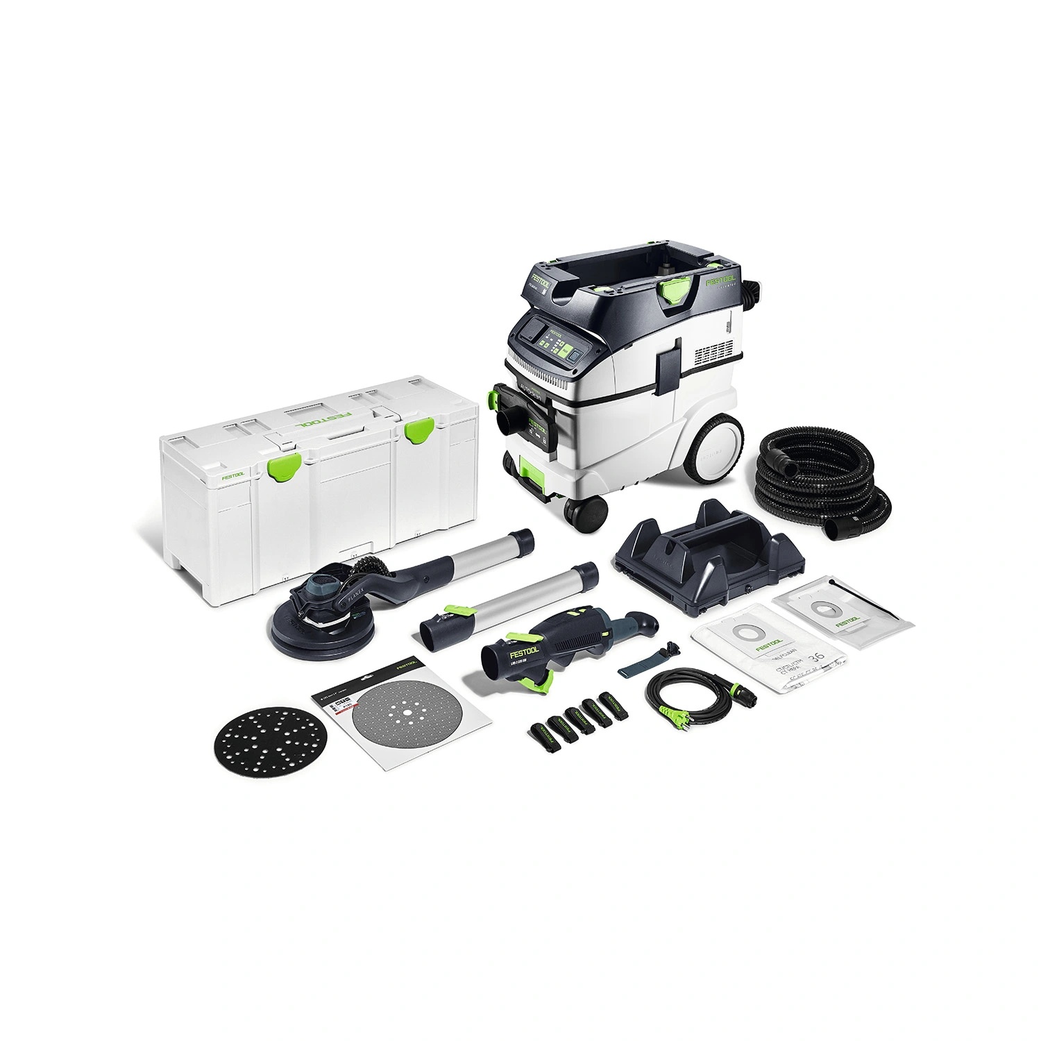 Festool LHS 2 225 EQI/CTL 36-Set langnek-schuurmachine en stofzuigerset