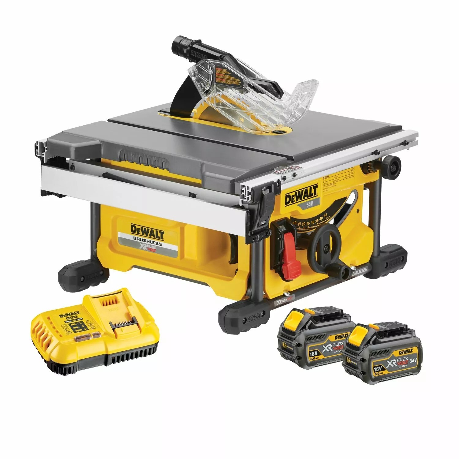 DeWALT DCS7485T2-QW XR FlexVolt koolborstelloze accu-tafelzaagset – 210 x 30 mm