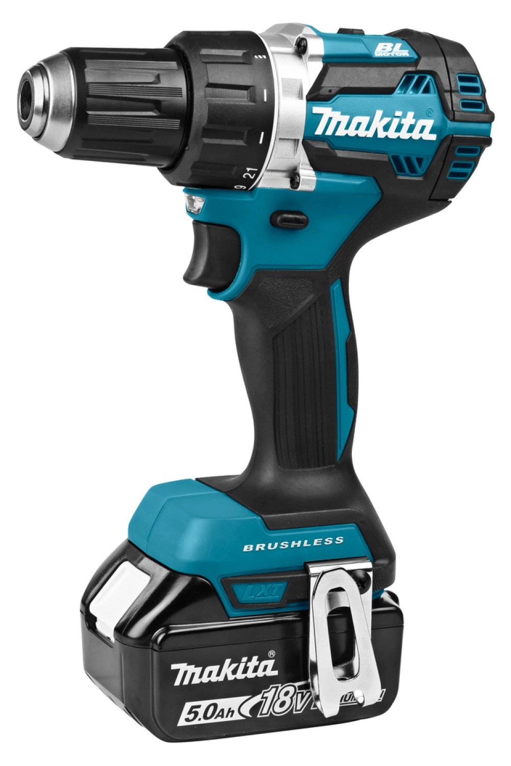Makita DDF484RTJ 18V koolborstelloze boor-/schroefmachine set met 2x 5,0 Ah accu en Mbox