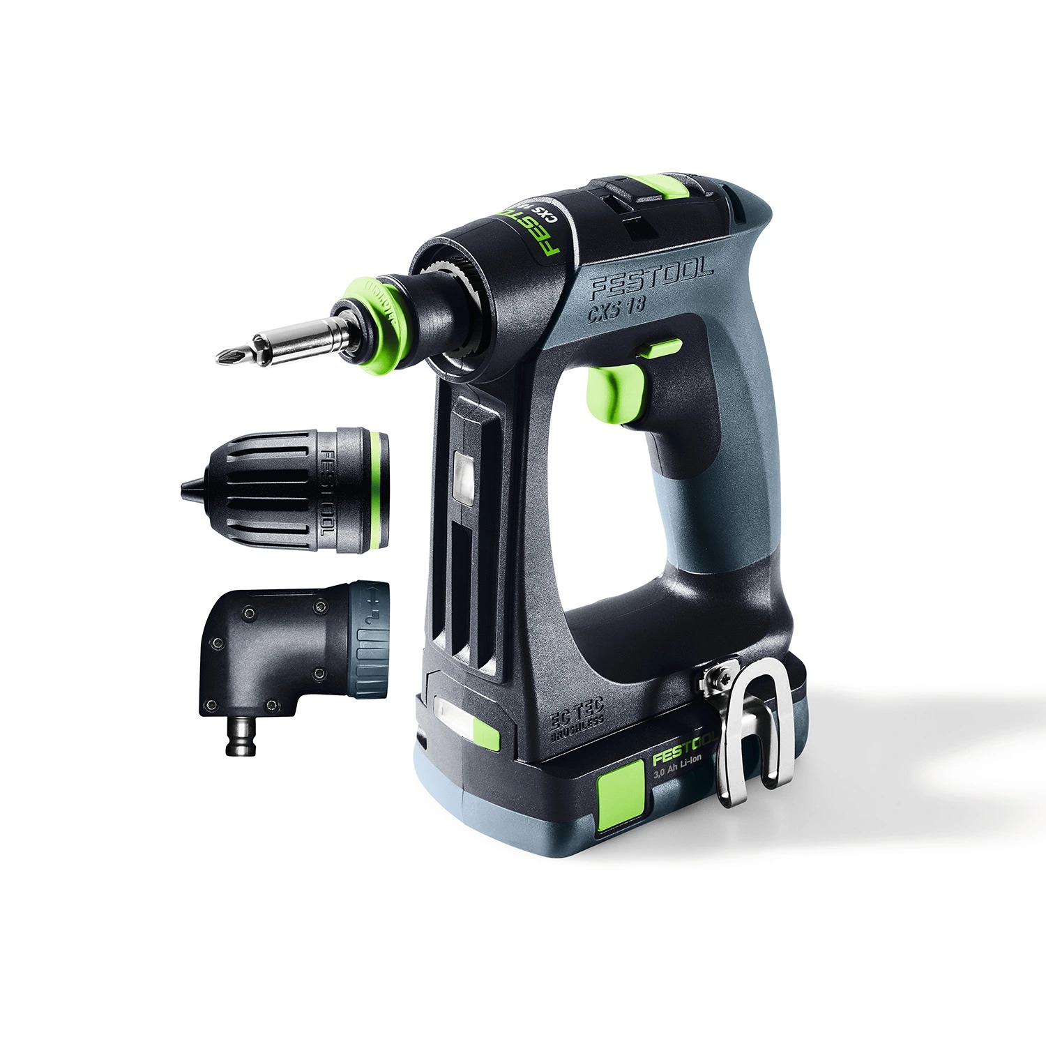 Festool CXS 18 C 3,0-Set 18V accu-schroefboormachine met 2 × 3,0Ah en Systainer