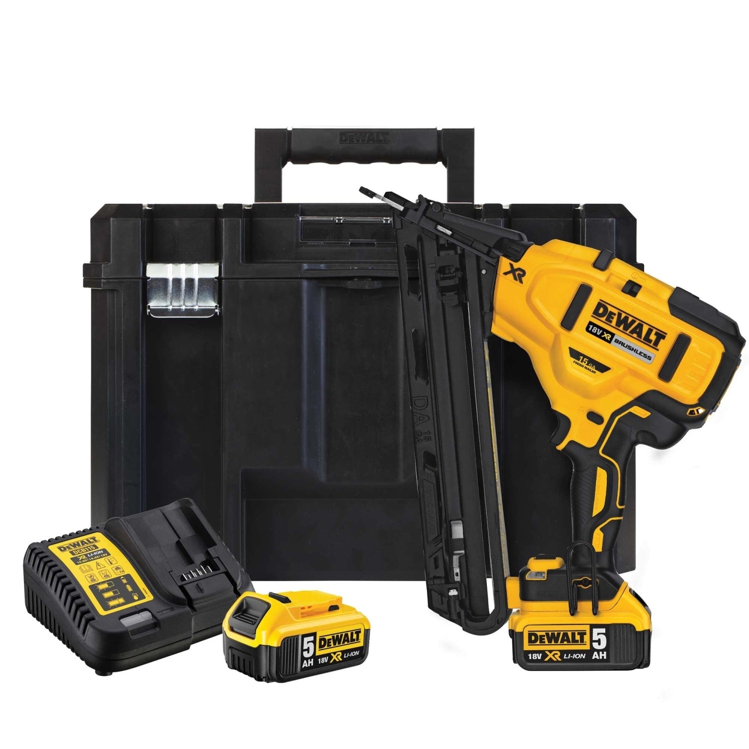 DeWALT DCN650P2-QW 18V XR accu-afwerktacker – 2x 5,0 Ah in TSTAK
