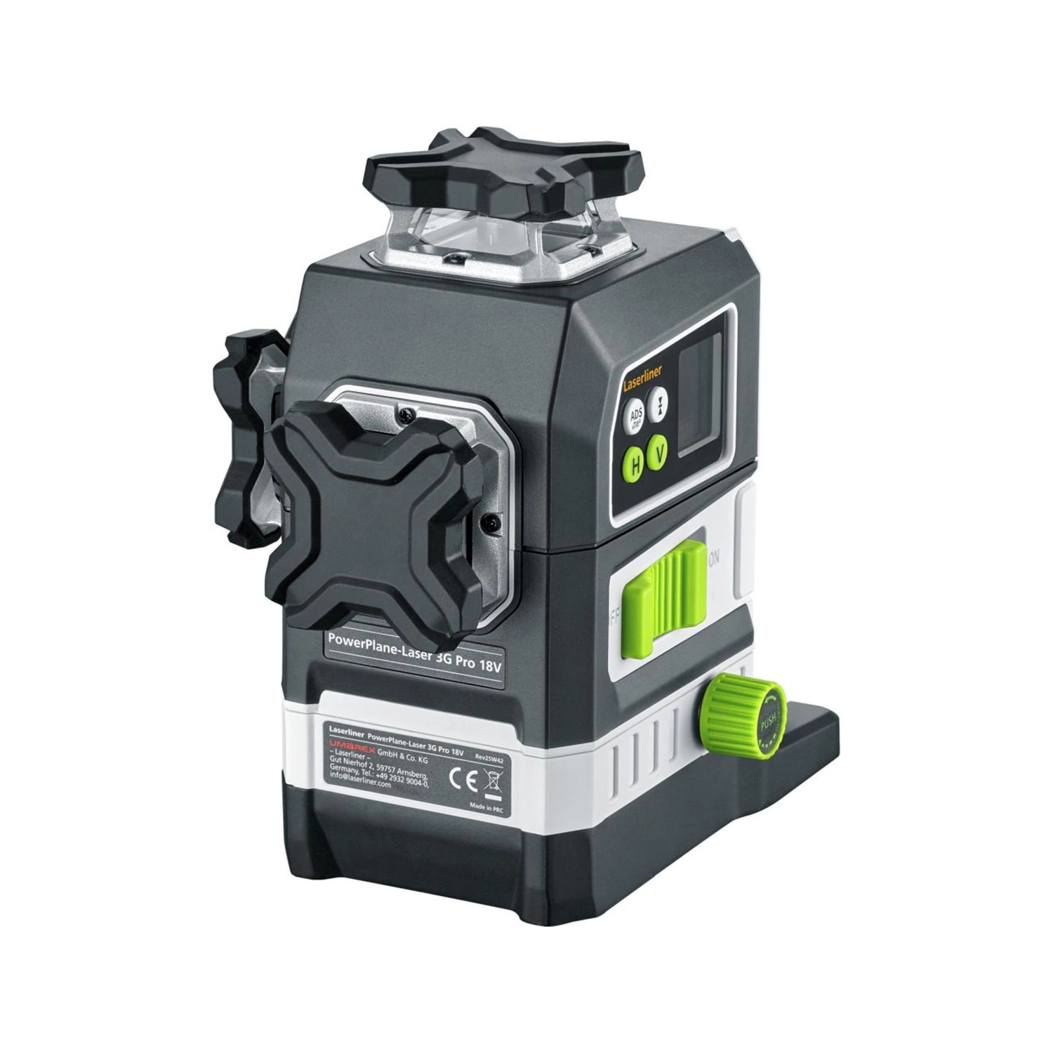 Laserliner PowerPlane-laser 3G Pro Multi-18V kruislijnlaser in L-Boxx – 3 groene lijnen