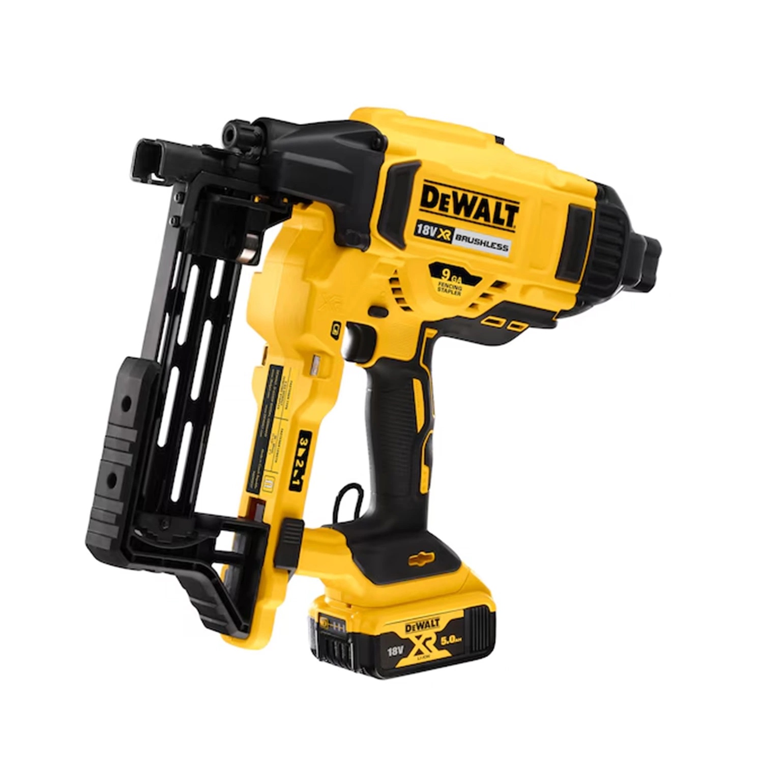 DeWALT DCFS950P2-QW 18V hekwerktacker set met 2x 5,0Ah accu en HD Box