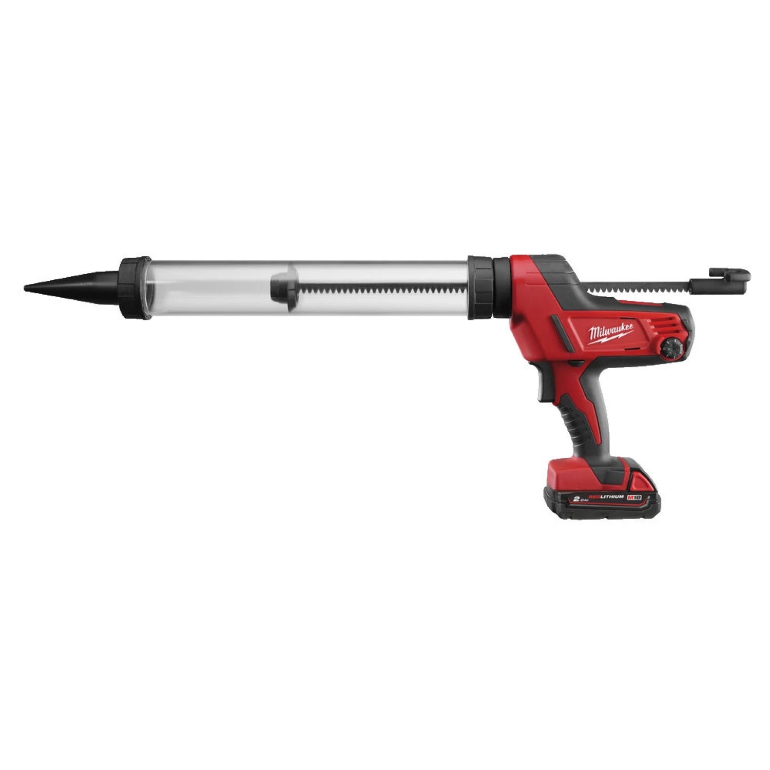Milwaukee C18 PCG/600T-201B 18V accu lijm- en kitspuit set met 2,0Ah accu en tas