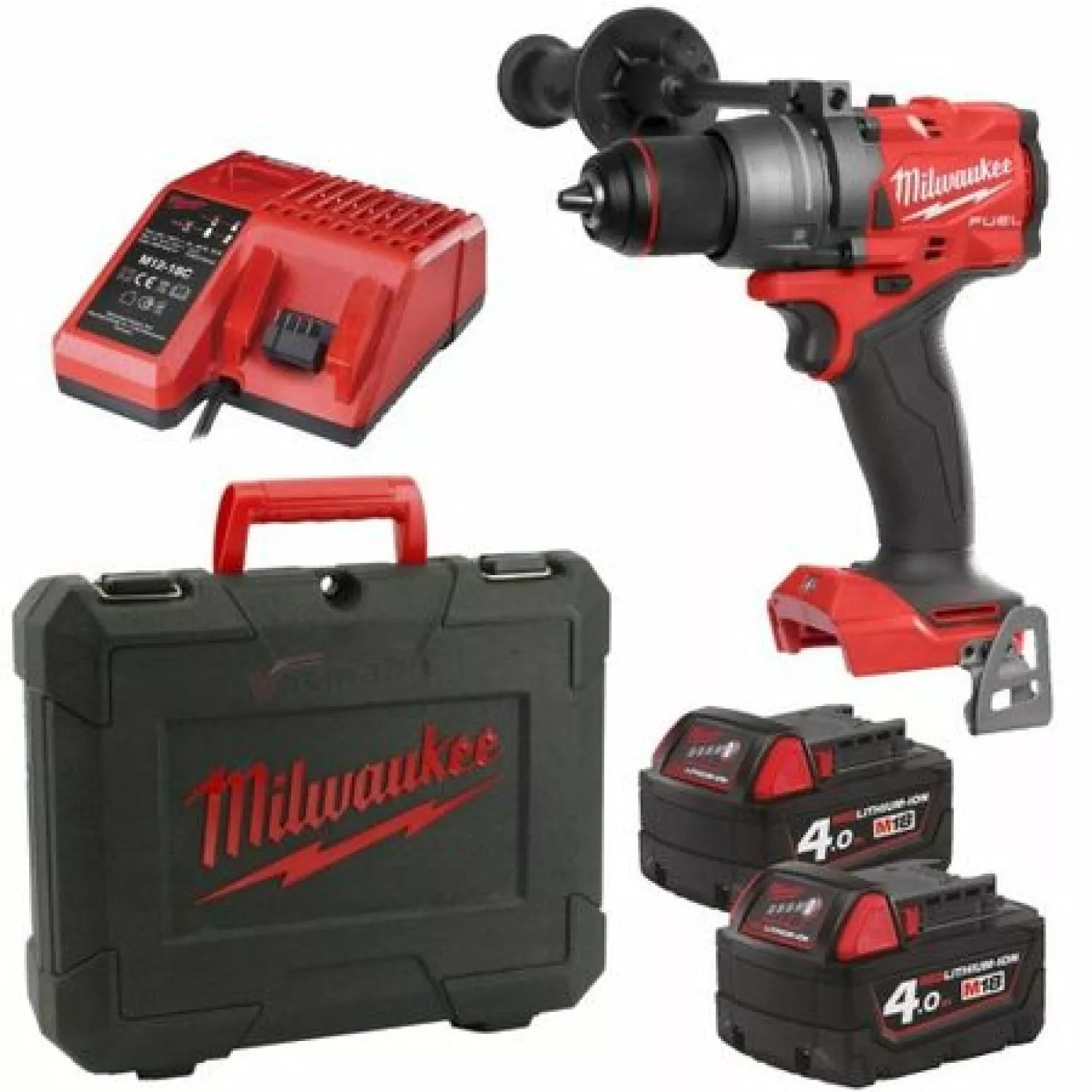 Milwaukee M18 FDD3-402C FUEL boorschroefmachine – 18 V set met 2x 4,0 Ah accu en transportkoffer