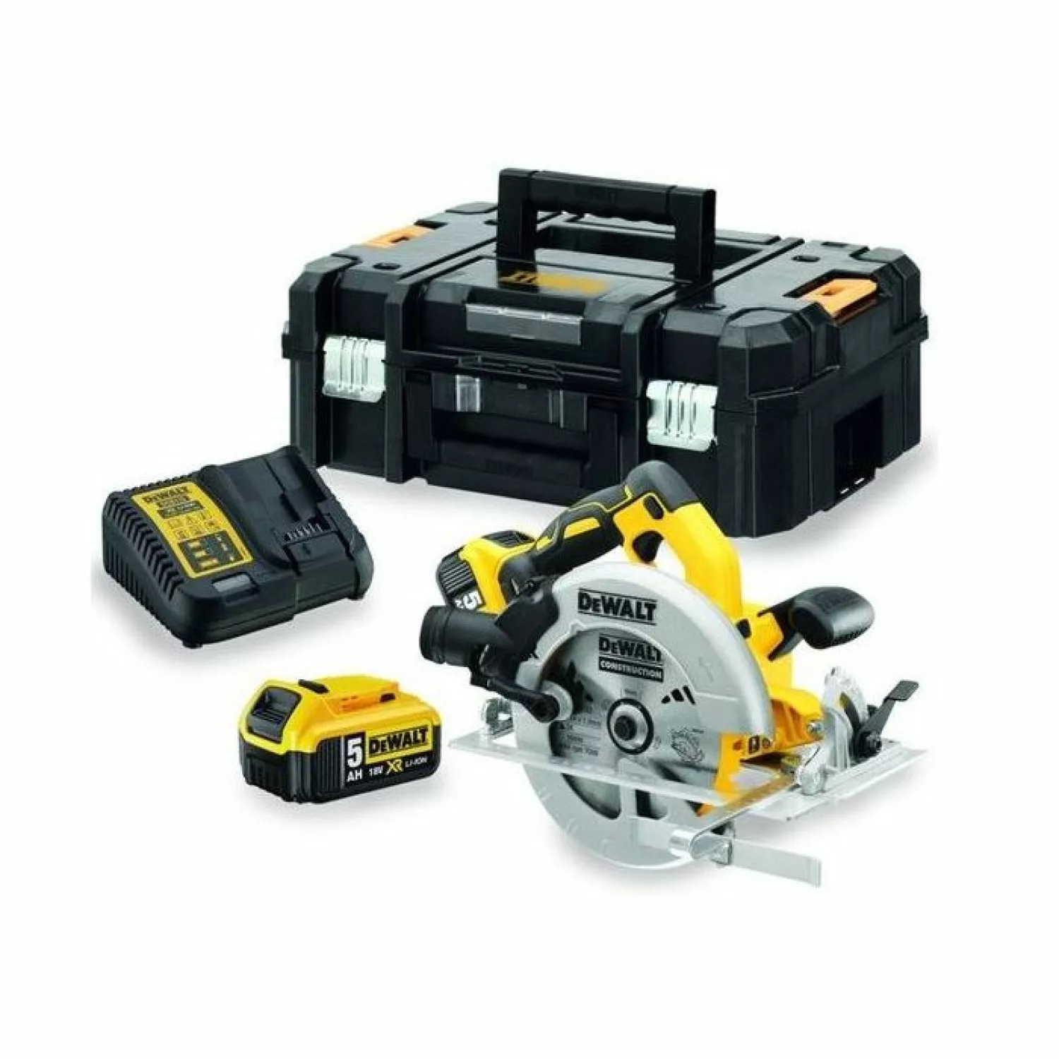 DeWALT DCS572P2-QW 18V XR accu-cirkelzaagset met 2x 5,0 Ah en TSTAK