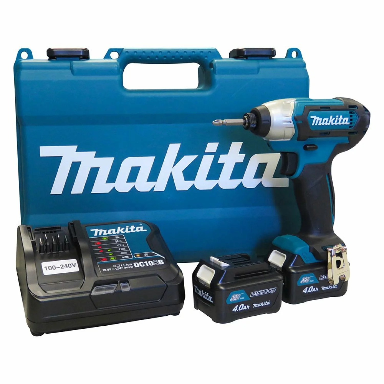 Makita TD110DSME 10,8V Li-Ion slagschroevendraaierset met 2× 4,0Ah accu en koffer