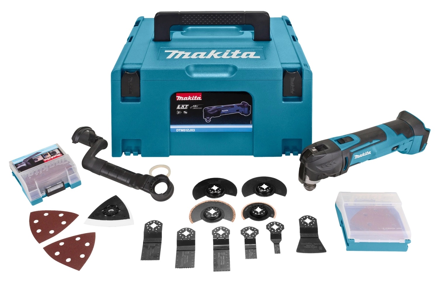 Makita DTM51ZJX3 18V Li-Ion multitool body met 41-delige accessoireset en Mbox