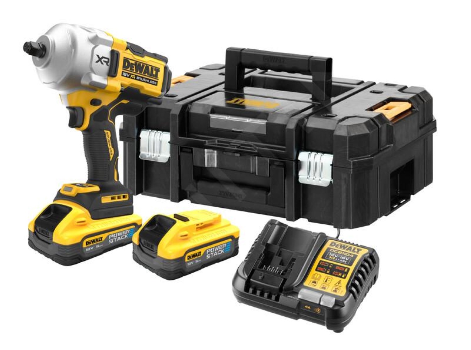 DeWALT DCF961H2T-QW 18V XR koolborstelloze slagmoersleutelset – 2x 5,0Ah – TSTAK