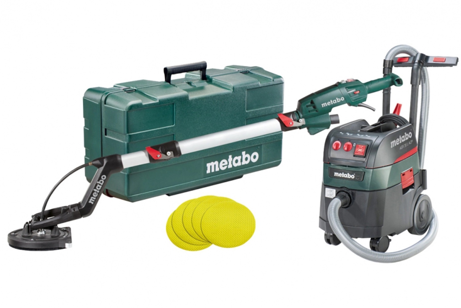Metabo 690886000 combiset LSV 5-225 langnekschuurmachine 225 mm en ASR 35 L ACP alleszuiger