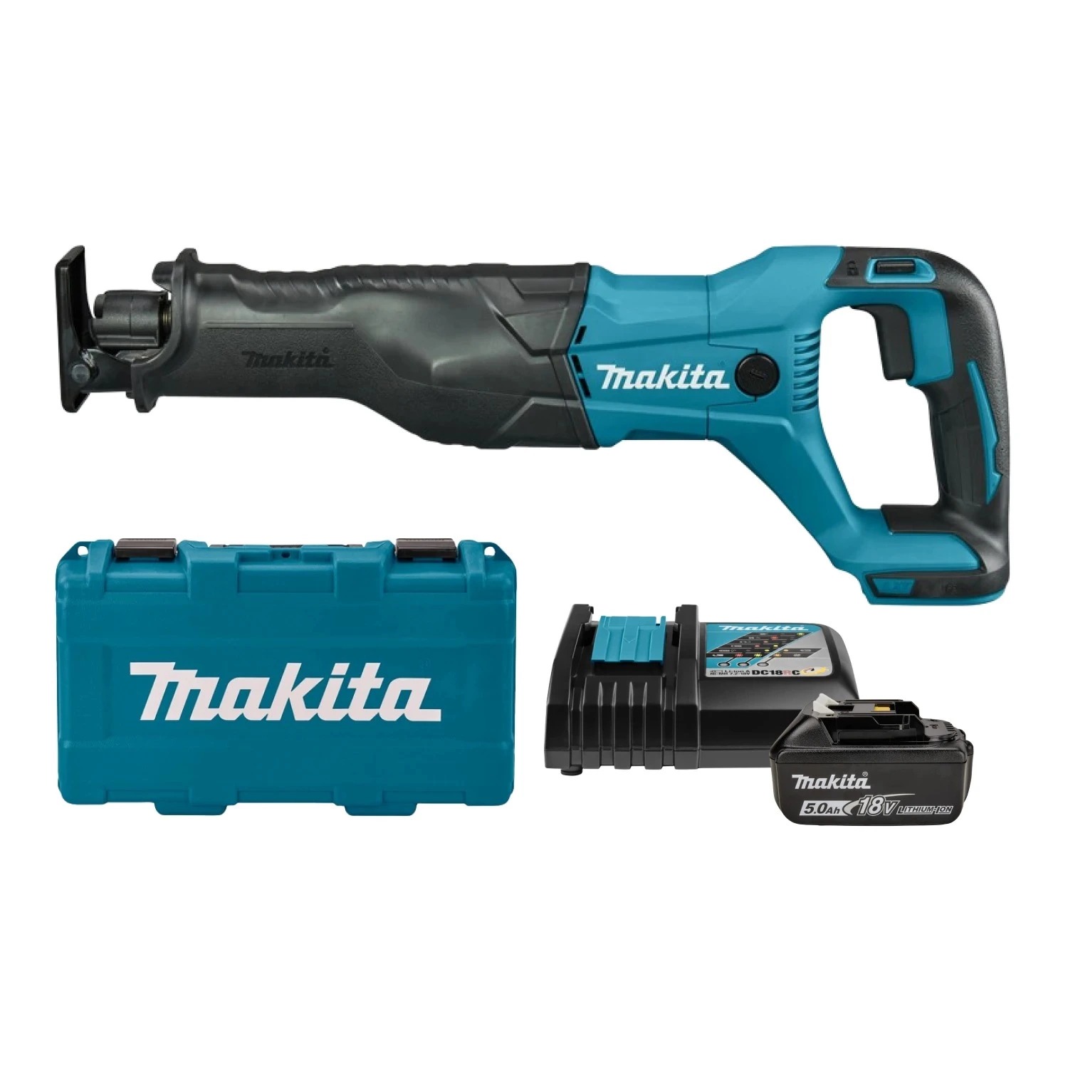 Makita DJR186RT 18V Li-Ion accu reciprozaag set met 1x 5,0Ah accu en koffer