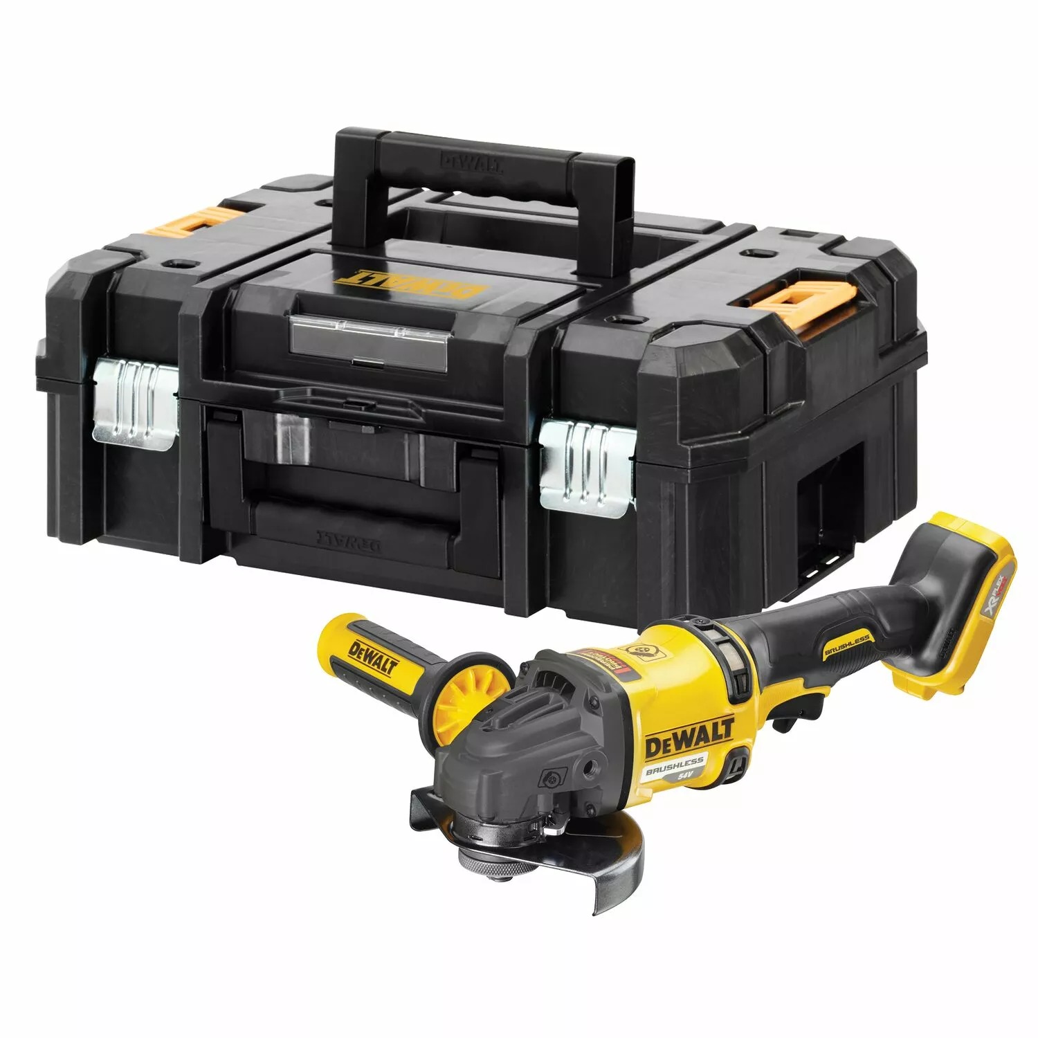 DeWALT DCG418NT-XJ 54V XR FlexVolt accu haakse slijper body in TSTAK – 125 mm