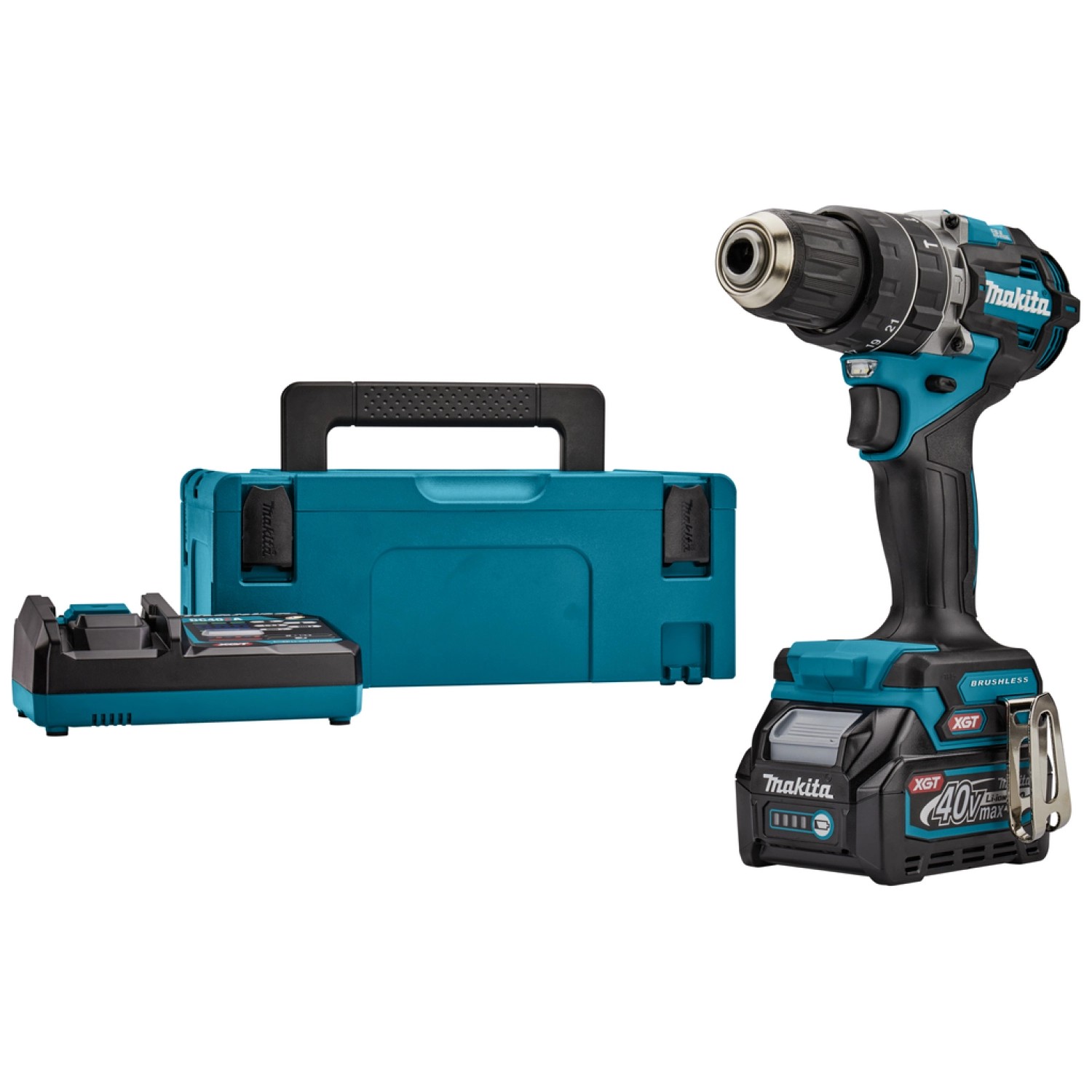 Makita HP002GA101 XGT 40V Max accu klopboor-/schroefmachine set met 1x 2,0 Ah accu en Mbox