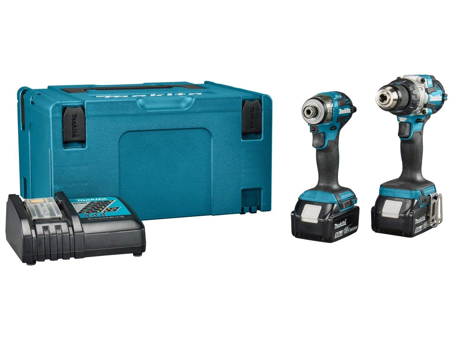 Makita DLX2527TJ 18V LXT combiset met DDF489, DTD173 en 2× 5,0Ah accu in Mbox