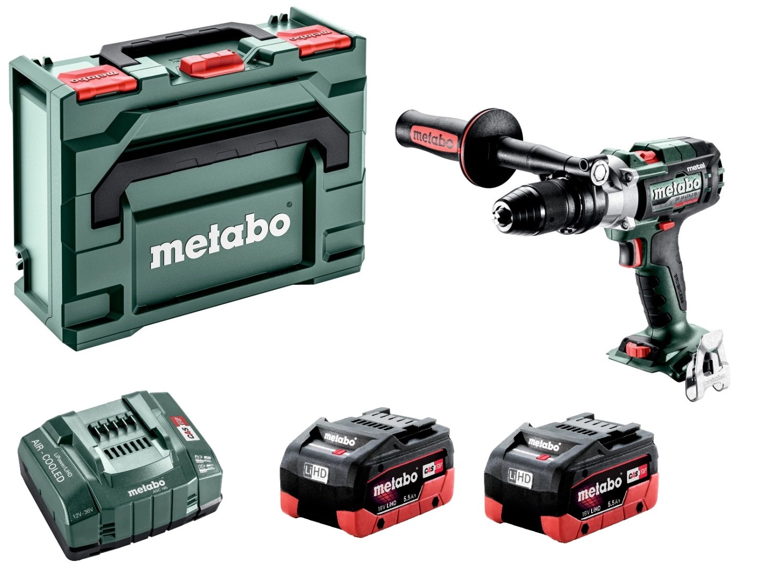 Metabo SB 18 LTX-3 BL I Metal 18V accu klopboormachine set met 2x 5,5 Ah LiHD en metaBOX