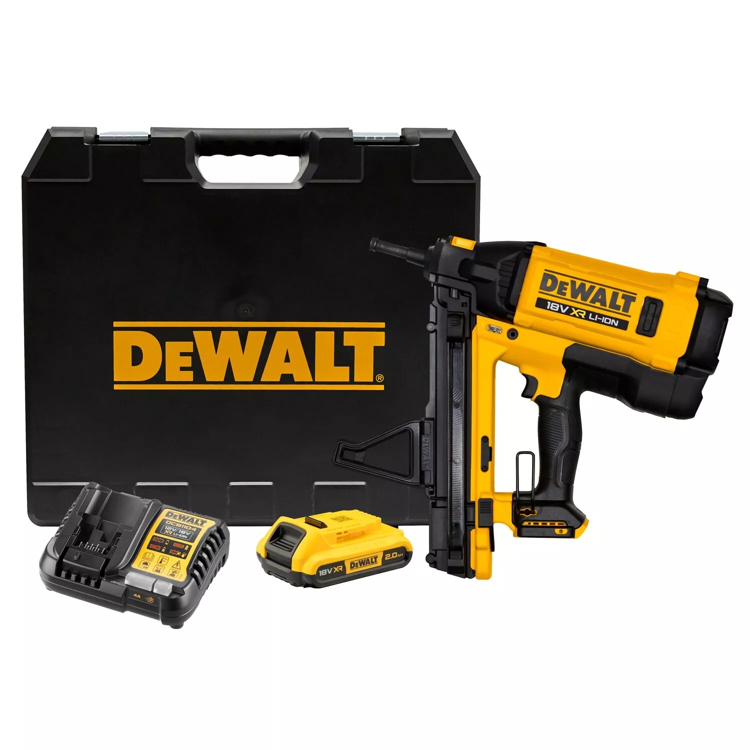 DeWALT DGN845D1-QW 18V C6 TRAK-IT gasbetontacker set – 1x 2,0Ah accu en koffer – 13–40 mm
