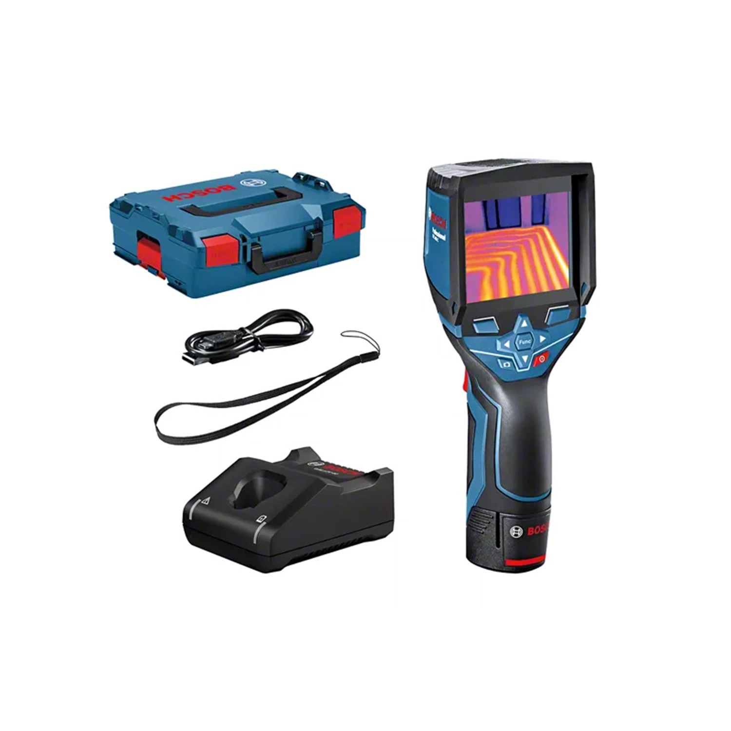 Bosch GTC 400 C 12V visuele infraroodthermometer – set met 1x 2,0 Ah accu in L-Boxx