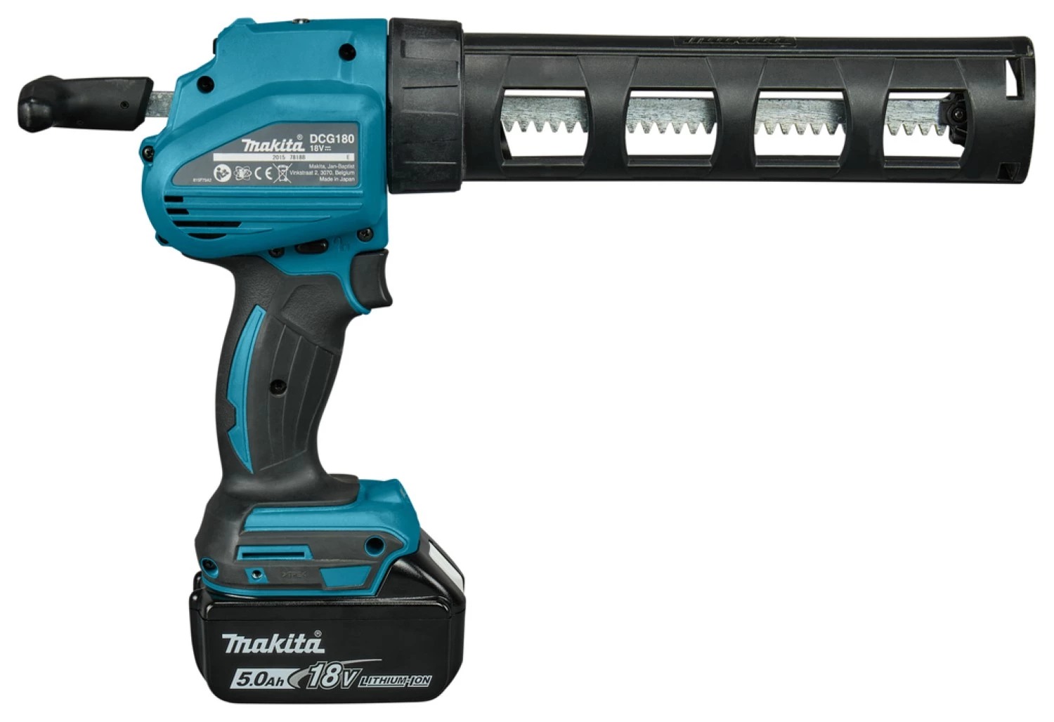 Makita DCG180RTEX 18V Li-Ion lijm- en kitspuitset met 2x 5,0Ah accu en koffer