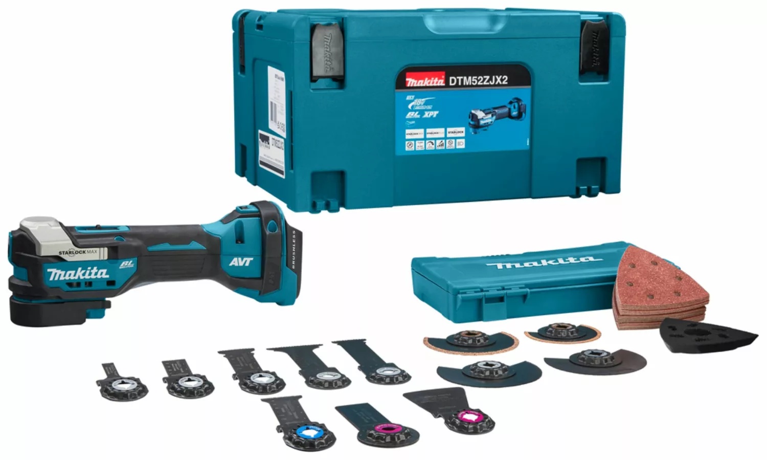 Makita DTM52ZJX2 18V Li-Ion accu multitool body met accessoires in Mbox