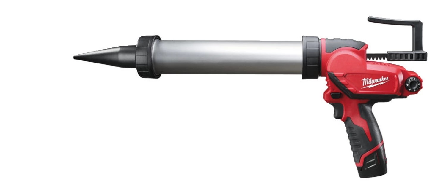 Milwaukee M12 PCG/400A-201B accu lijm- en kitspuitset met 2,0Ah accu, worsthouder en tas