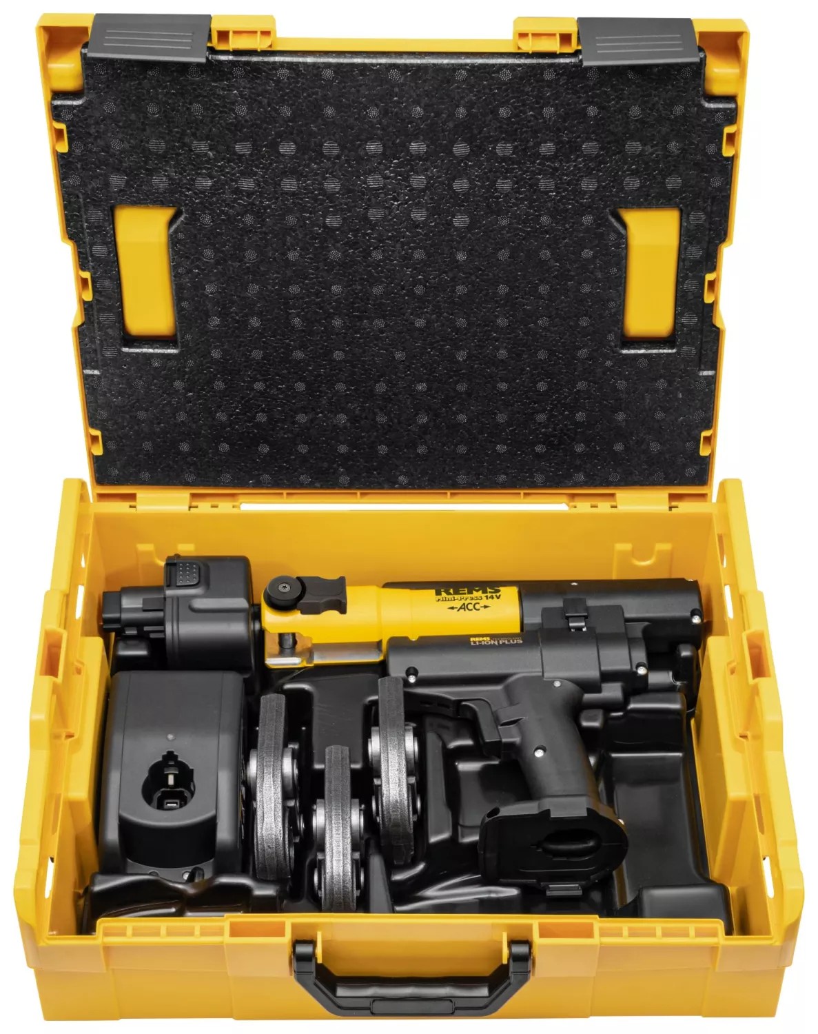 REMS 578017R220 Mini-Press ACC accu-perstangset met M-persbekken 15, 22 en 28 mm