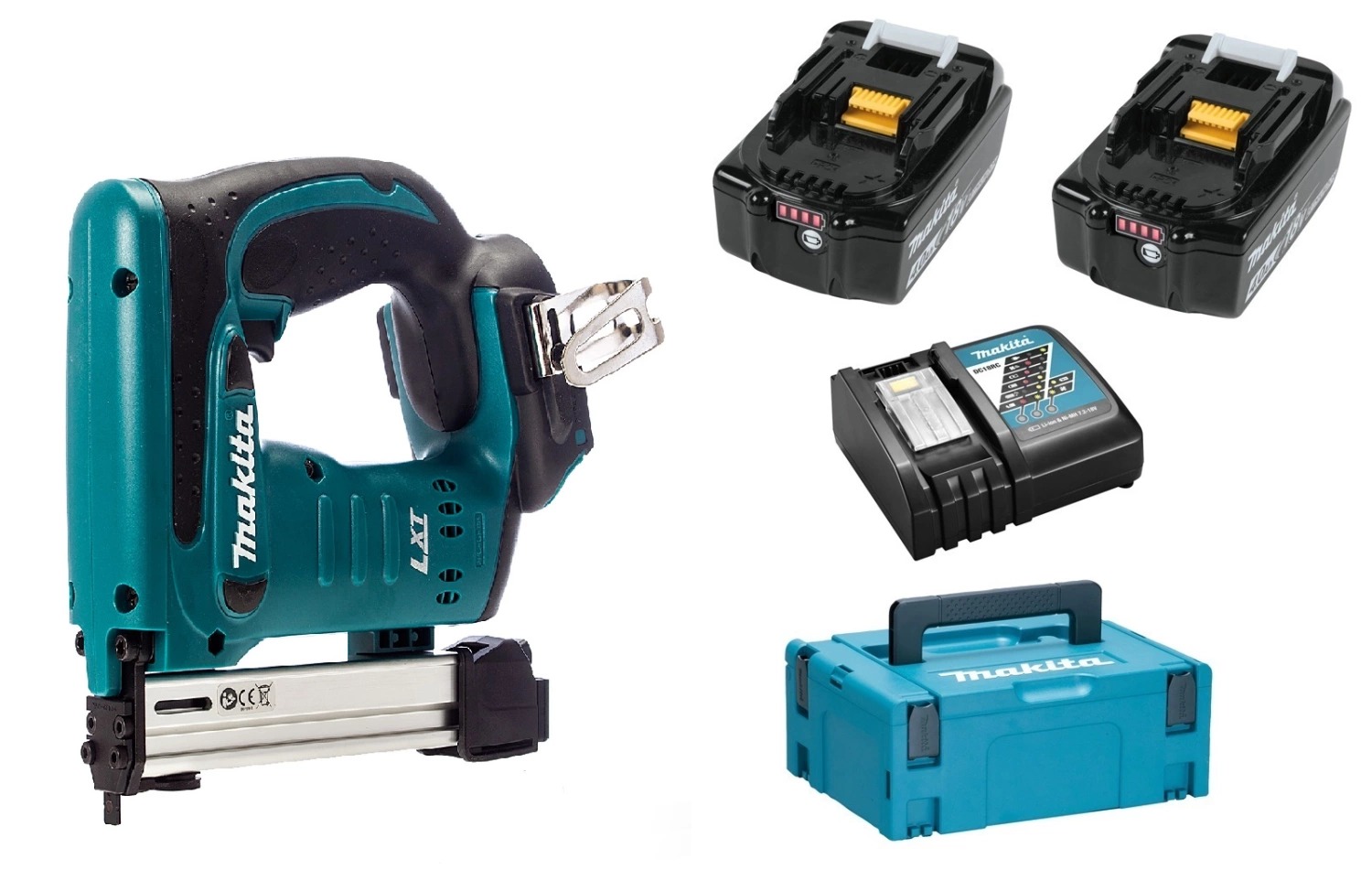 Makita DST221RMJ 18V LXT accu nietmachine set met 2× 4,0Ah accu en Mbox