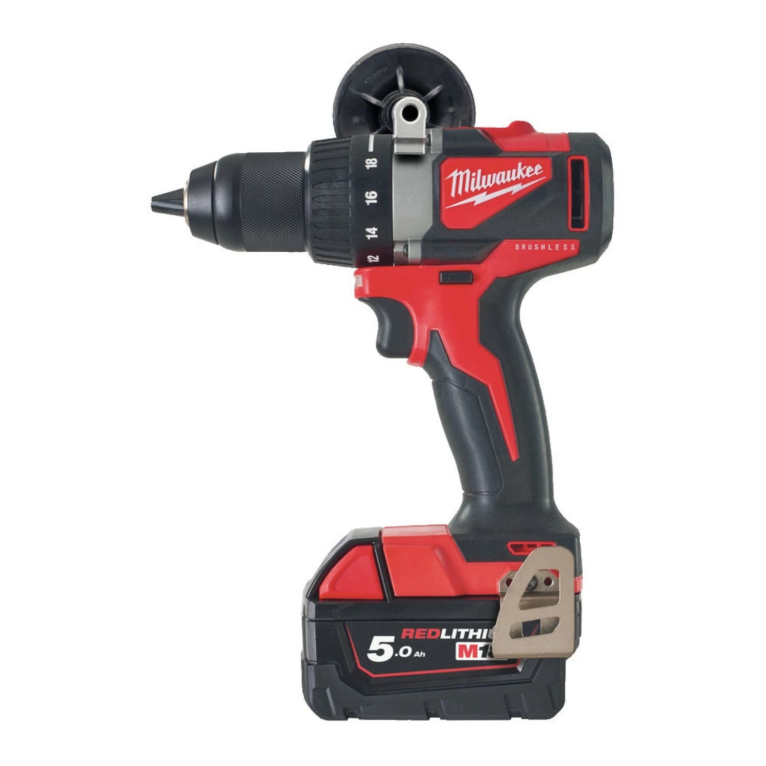 Milwaukee M18 BLDD2-502X 18V koolborstelloze schroefboormachine set met 2× 5,0 Ah accu en HD-box