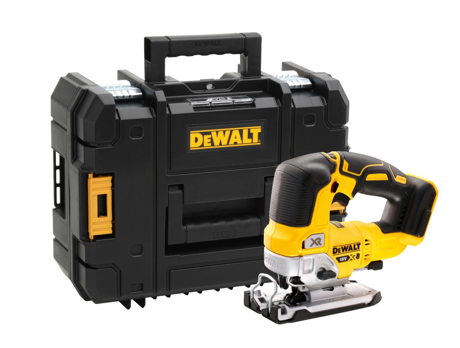 DeWALT DCS334NT-XJ 18V XR koolborstelloze accu decoupeerzaag body in T-STAK