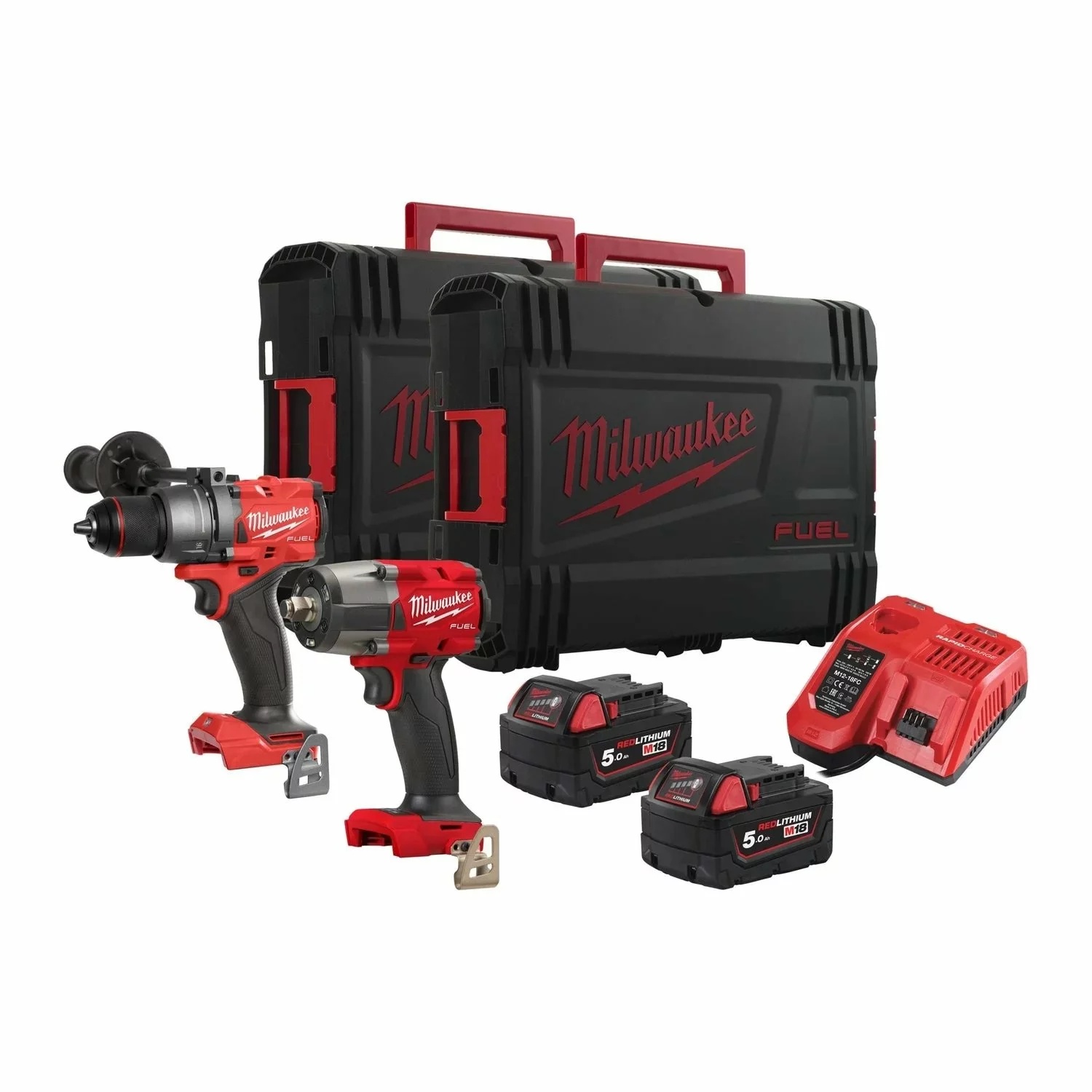Milwaukee M18 FPP2F3-502X Powerpack met M18 FPD3 en M18 FMTIW2F12 – 18V, 5,0 Ah