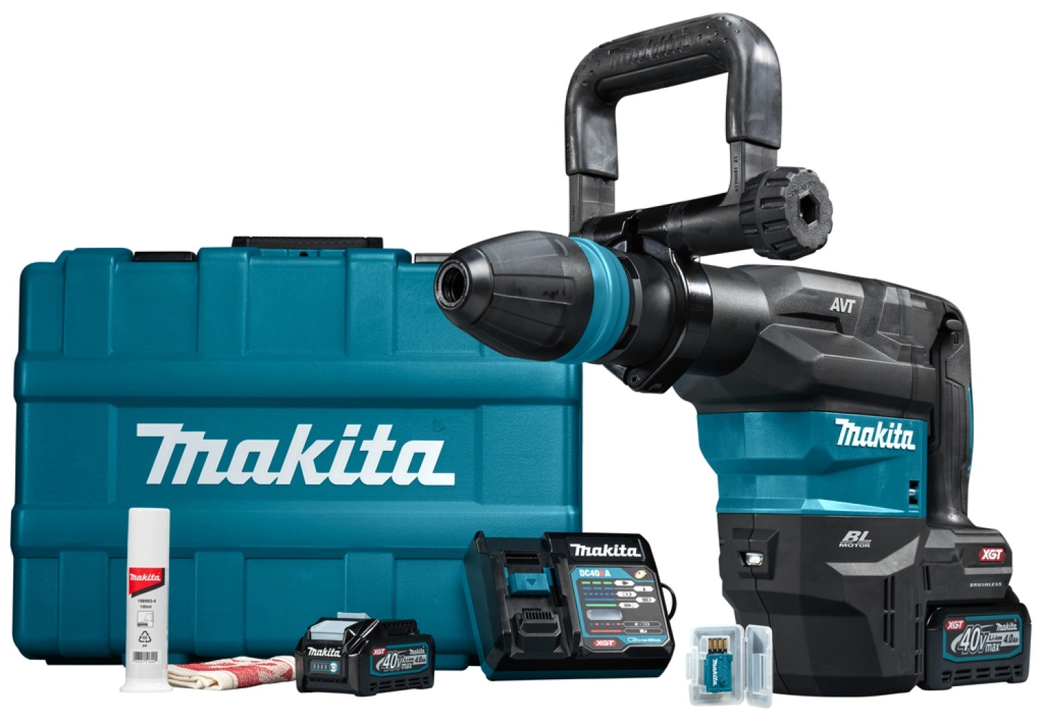 Makita HM001GM205 XGT 40V Max SDS-Max accu breekhamerset – 2x 4,0 Ah, 9,4 J