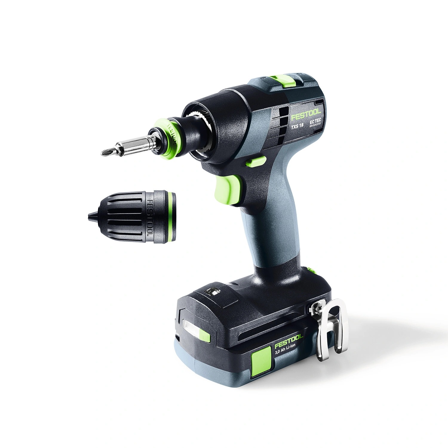 Festool TXS 18 C 3,0-Plus 18V accu-schroefboormachine set met 2× 3,0Ah en Systainer