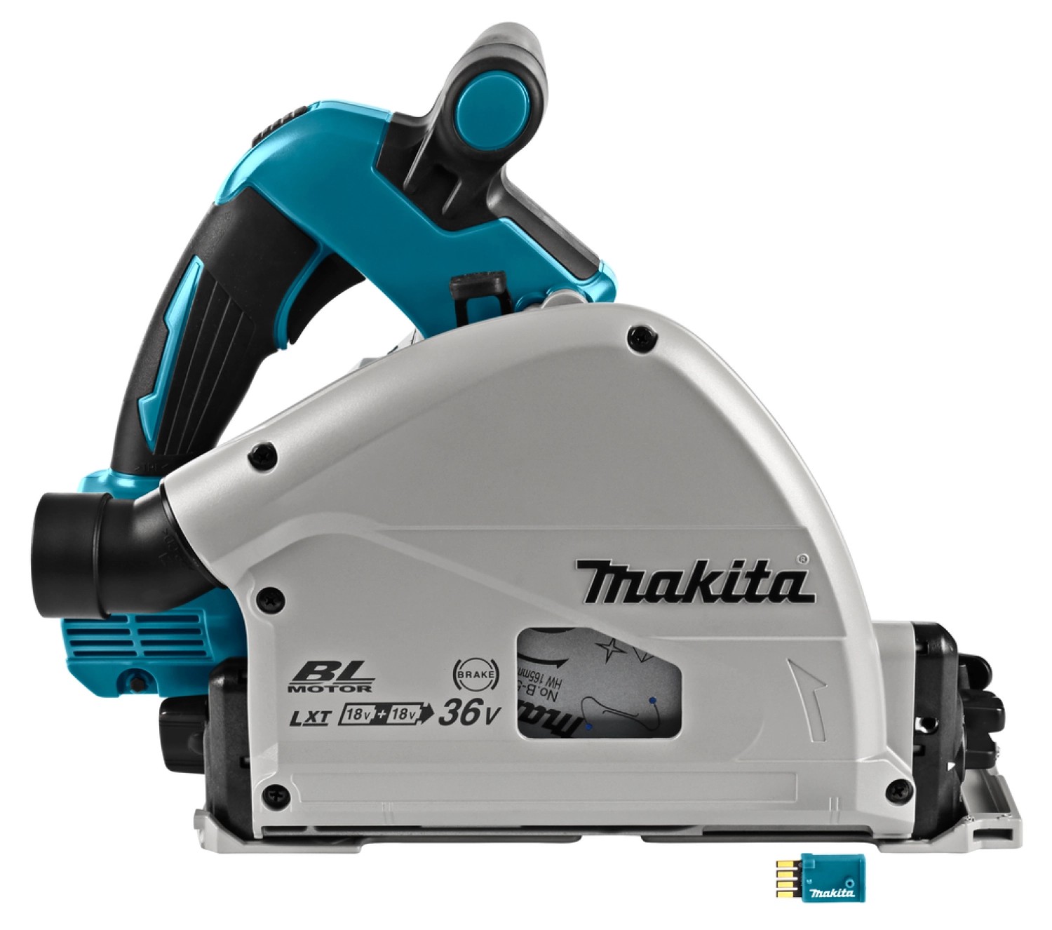 Makita DSP601ZJU2 36V accu-invalcirkelzaag body met Mbox en geleiderail